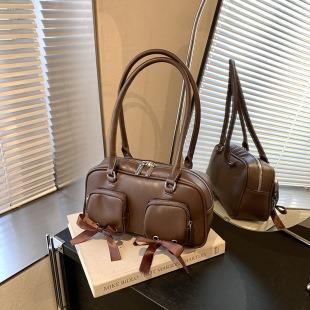 M46358 Black Flower (Black Leather) 21x14x6cm High Quality Bags